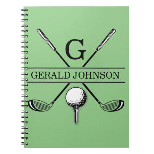 Carnet Conception de golf avec Modèle Monogramme de couro
