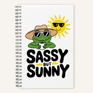 Carnet Conception de grenouille Sassy mais Sunny - Drôle 