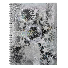 Conception de la Glitterie Argent sur Carnet/Journ