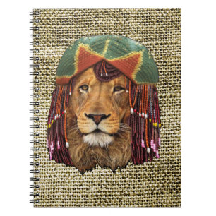 Carnet Conception de l'humour du lion Rastafarian-faune s