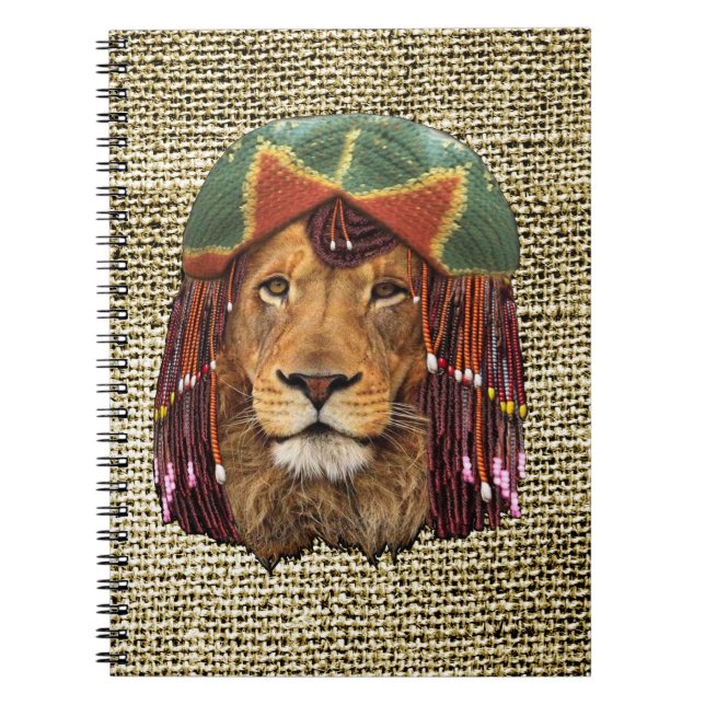 Carnet Conception de l'humour du lion Rastafarian-faune s (Devant)