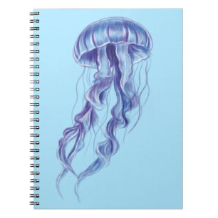 Carnet Conception de l'illustration de la méduse violette