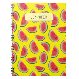 Carnet Conception de motif de tranche de pastèque réalist