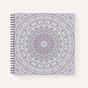 Carnet Conception de motif mandala lavande et vert