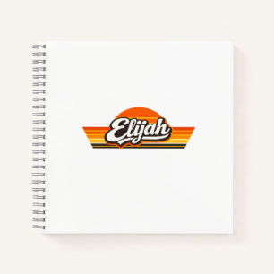 Carnet Conception de nom Elijah Retro Sunset