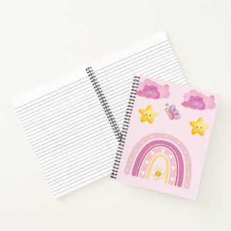 Carnet Conception de nurserie Arc-en-ciel pastel et étoil