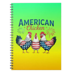 Carnet Conception de poulet américain patriotique du 4 ju