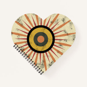 Carnet Conception de soleil levant rétro boho