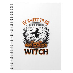 Carnet Conception de sorcière d'Halloween Sois gentil ou