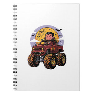 Carnet Conception de T-shirt Halloween de camion monstre 