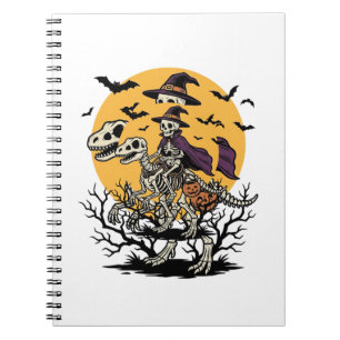 Carnet Conception de T-shirt Halloween dinosaure squelett