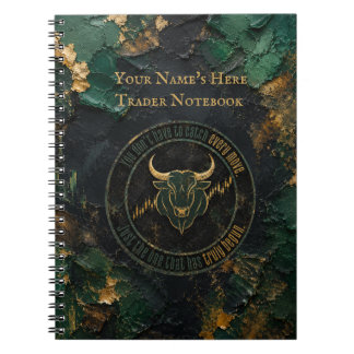 Carnet Conception de taureau grunge peinture vert foncé