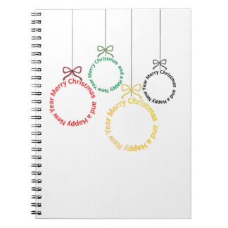 Carnet Conception de texte d'ornements de Noël