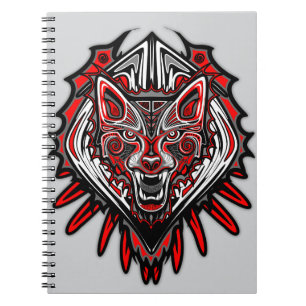 Carnet Conception de totem tribal Haida Loup