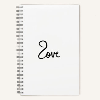 Carnet Conception de typographie de mot "amour" minimalis