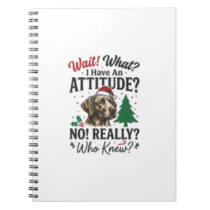 Carnet Conception de vecteur de Noël d'attitude de chien 