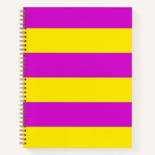 Carnet Conception des rayures pourpre et jaune