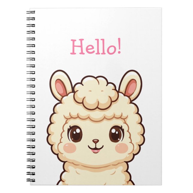 Carnet Conception d'illustration de lama mignon (Devant)