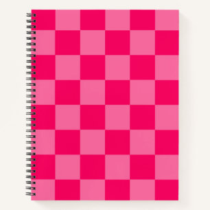 Carnet Conception du Motif du vérificateur rose clair et 