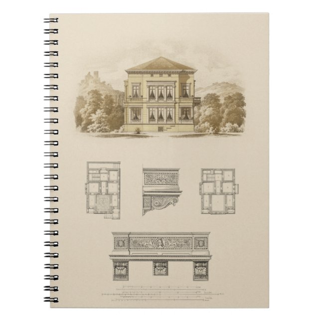 Carnet Conception d'une propriété avec plans d'intérieur (Devant)