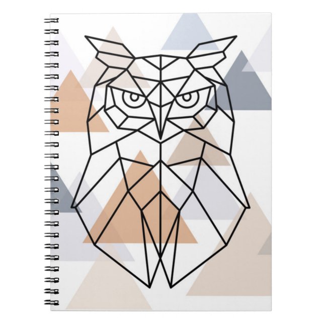 Carnet Conception géométrique de hibou (Devant)