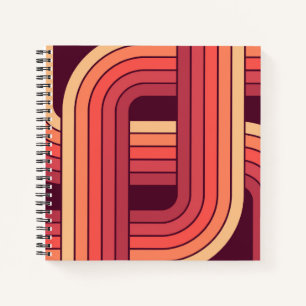 Carnet Conception géométrique de style rétro MCM 1970