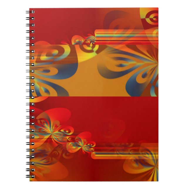 Carnet Conception Graphique Sans Couture - rouge orange I (Devant)