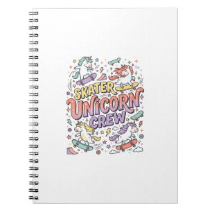 Carnet Conception Licorne Skateur Licorne Whimsy Zazzle