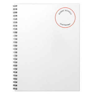Carnet Conception minimaliste moderne unique Courbure rou