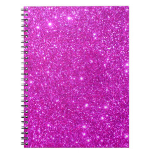 Carnet Conception personnalisable d'étincelle rose de