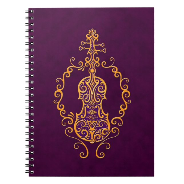 Carnet Conception pourpre d'or complexe de violon (Devant)
