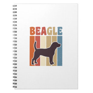 Carnet Conception vectorielle à rayures rétro de chien Be