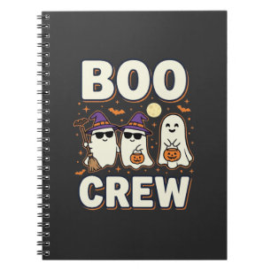 Carnet Conception vectorielle fantômes Halloween Boo Crew