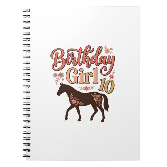 Carnet Conception vectorielle florale de cheval 10 pour f (Devant)