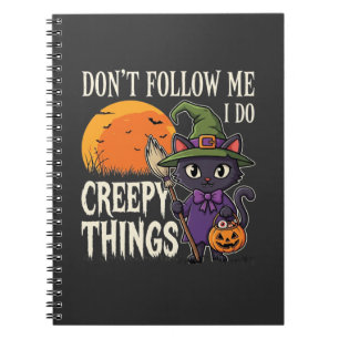 Carnet Conceptions de chat de sorcière d'Halloween de cho