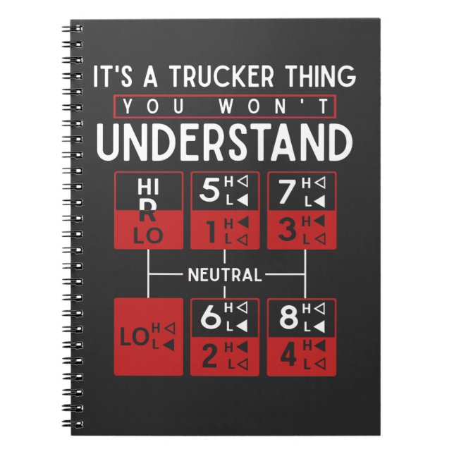 Carnet Conducteur de camion Drôle Trucker dire (Devant)