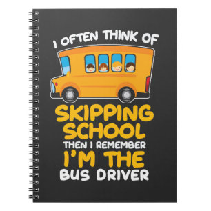Carnet Conducteur de Humour de bus à l'école Conducteur