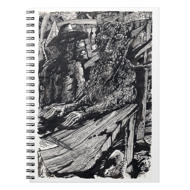 Carnet "Confess !", dessin à l'encre d'Inde (Devant)