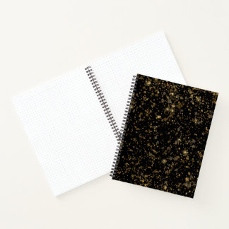Carnet Confetti de luxe noir et or | Luxueux Nouveau