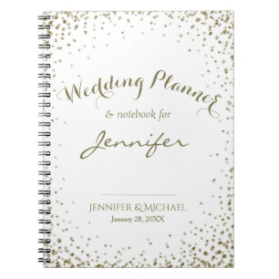 Carnet Confettis d'or de wedding planner
