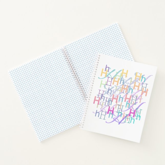 Carnet Confettis en forme de lettre "H" (Intérieur)