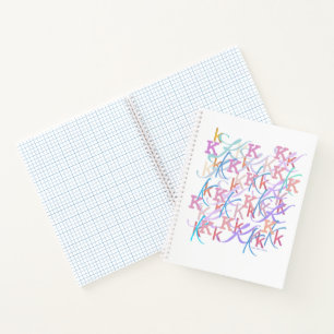 Carnet Confettis en forme de lettre "K"