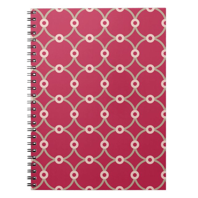Carnet Connectivité nucléaire - magenta - motif continu (Devant)