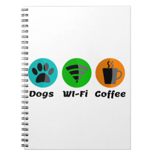 Carnet Connexion Wi-Fi Pour Chiens Et Café