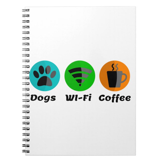 Carnet Connexion Wi-Fi Pour Chiens Et Café (Devant)