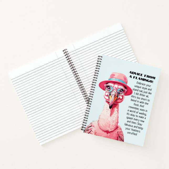 Carnet Conseil Drôle D'Un Flamant rose (Intérieur)