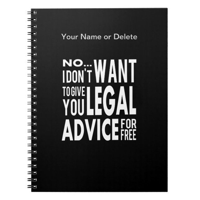 Carnet Conseil juridique gratuit - Citation d'avocat amus (Devant)