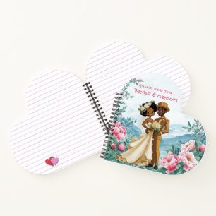 Carnet Conseils pour les mariés, couple noir, mariée et m
