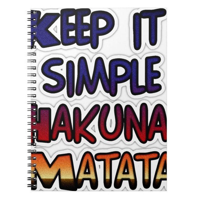 Carnet Conserver Simple Hakuna Matata Art Print (Devant)