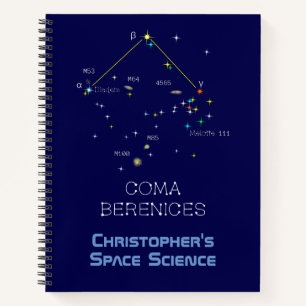 Carnet Constellation Coma Berenices de l'hémisphère Nord